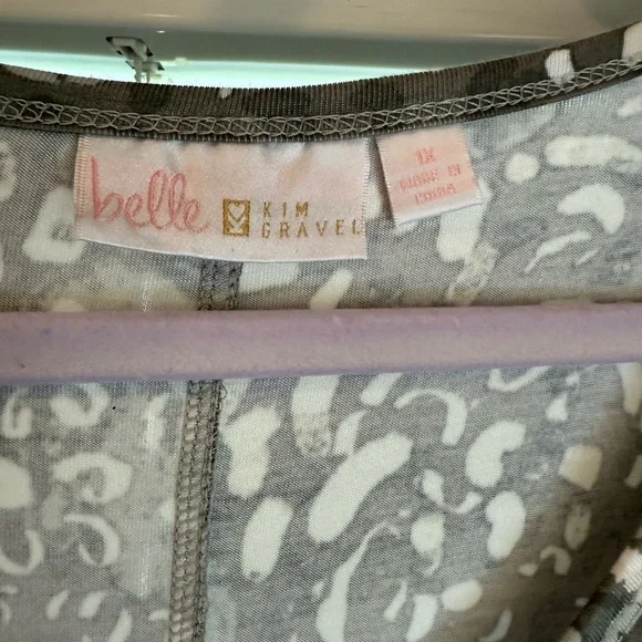 Animal melange V-neck Maxi Dress Size 1x - Picture 4 of 5